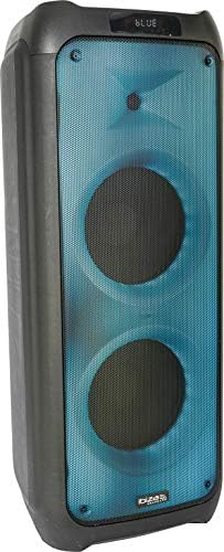 WAVE10 - IBIZA - 800W/2x10" Speaker with Bluetooth, USB and microSD - LED Effects and TWS Wireless Connection - Black