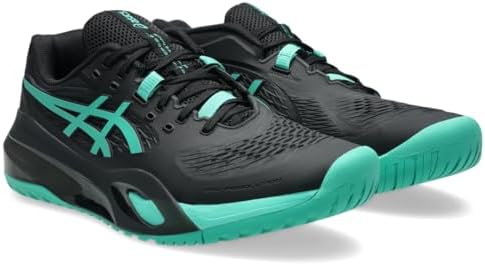 ASICS Men's Gel-Resolution X Tennis Shoes, Black/Aurora Green, 8.5