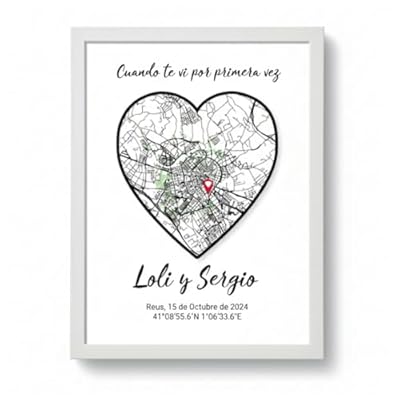 DEREGALOOS Póster Personalizado con Foto y Mapa de Coordenadas. Cuadro Decorativo y Marco con Nombres y Fecha. Regalo Romántico con Imagen para Parejas. Ideal para Aniversario (Mapa y Fecha) | Ya disponible en tu tienda friki favorita! En mundofriki.es! DEREGALOOS Póster Personalizado con Foto y Mapa de Coordenadas. Cuadro Decorativo y Marco con Nombres y Fecha. Regalo Romántico con Imagen para Parejas. Ideal para Aniversario (Mapa y Fecha) | Ya disponible en tu tienda friki favorita! En mundofriki.es!