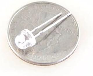 5mm Strawhat Lamp LED Water clear - Color: White - Pack of 50