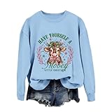 Photo Gallery generisch mucca natale ragazza vacanza western stampa felpa, celeste., l Photo Gallery generisch mucca natale ragazza vacanza western stampa felpa, celeste., l