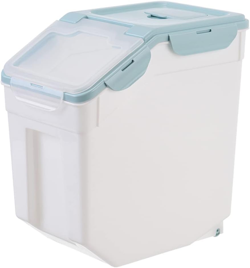 Totority 穀物 収納 バレル 気密 猫 食品 収納 フィーダー 食品 バレル 乾燥 収納 ビン ペット 食品 収納 容器 容器 ペット 食品 ビン 耐久性 犬 チャット 食品 バケツ 防水