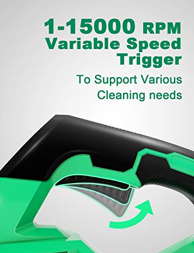 Cordless Leaf Blower - 200 CFM 150 MPH Battery-operated Blower for Blowing Leaves, Snow Debris and Dust, 20V ELectric Leaf Blower with 4.0Ah Battery and Charger for Yard, Work around the House