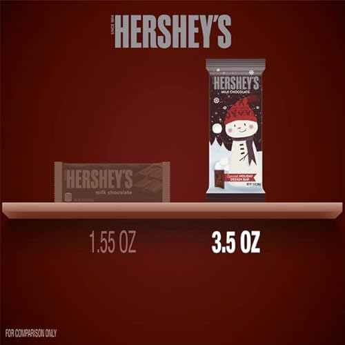 Hershey's Milk Chocolate Winter Seasonal Candy Bulk, Individually Wrapped, 24 Pack, 3.5 Oz, Hershey's Giant Snowman Chocolate Bar, Solid Giant Milk Chocolate Candy Bar Individually Wrapped In Snowman Wintertime Packaging #TOP2