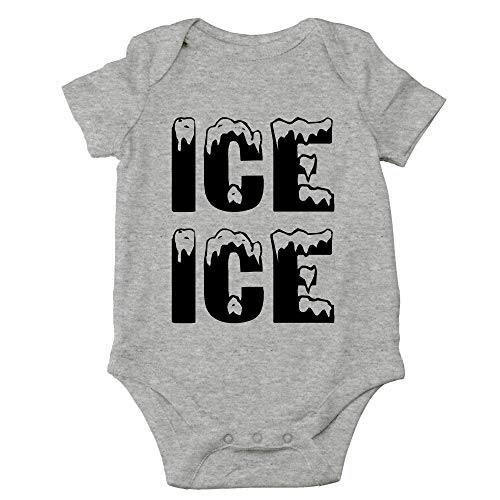 Image of Crazy Bros Tees Ice Ice Baby Bodysuit - Funny Infant Outfit Boy Girl Clothing Adorable Romper Unisex Clothing