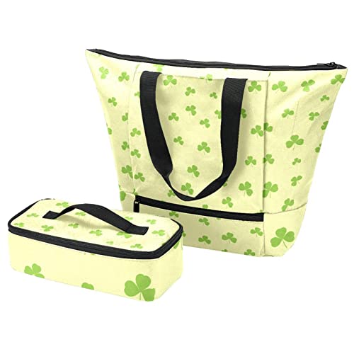 Sac fourre-tout Saint-Patrick anti-fuite avec poche isotherme contre les repas renversés