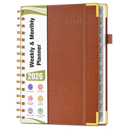 A5 �X�p�C�����蒠 2026�N 2026�N1��~2026�N12�� �蒠 12���� �f�C���[�v�����i�[ 5.75�C���` x 8.4�C���` �T��& �}���X���[ �\��\�� �n�[�h�J�o�[�J�����_�[�u�b�N �w�Z�p �w�Z�p�i �u���E��