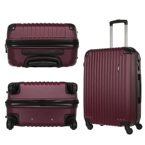 Kit de Malas de Viagem Pequena e Média Fibra Rígida 4xRodas 360°