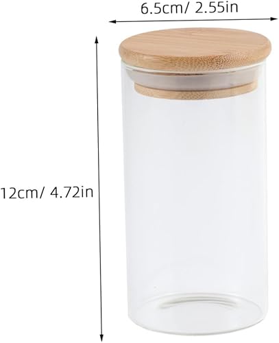 Miniatura 2 de Tarro de 10.1 fl oz Sellado Contenedor de Almacenamiento de Alimentos Tapa Floja Frijoles de Té Azúcar Sal Bote hermético