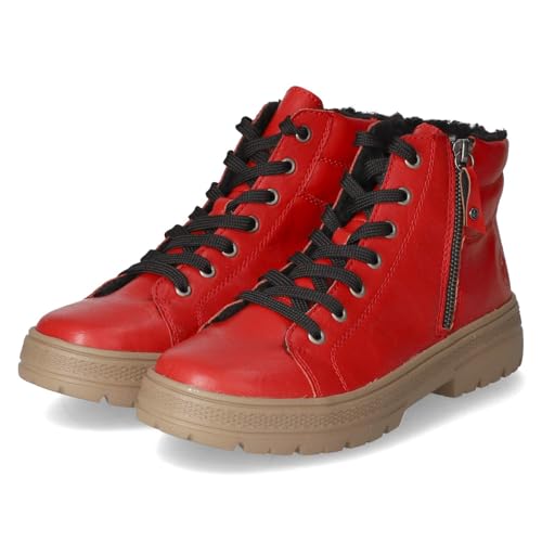 Rieker Damen Schnürstiefel N0007-33 rot Gr. 37