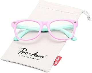 Pro Acme TPEE Rubber Flexible Kids Nerd Glasses Clear Lens Geek Fake
