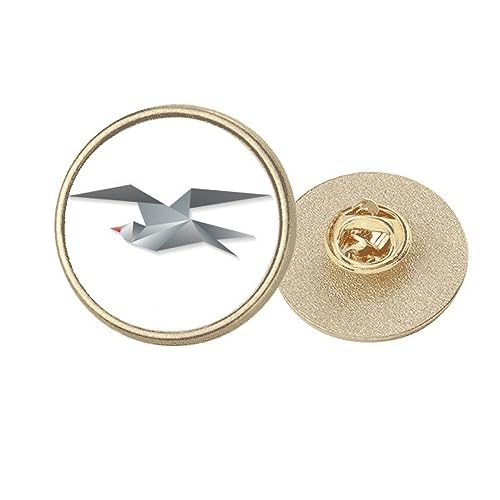 Broche corbeau géométrique or pour accessoiriser un manteau d'hiver