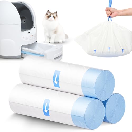 Amicura Litiere Chat Autonettoyante - 45 Pièces de Sac Litiere Chat pour Cura 2 Bac à Litter...