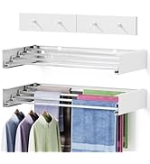 APROMOOM Clothes Drying Rack 20 inches Foldable Wall Mount Laundry Rack Folding Indoor Drying Rac...