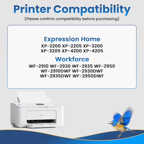 Jhaan Druckerpatronen Kompatibel für Epson 604 XL 604XL Patronen für Epson XP 3200 für Expression Home XP-2205 XP-3205 XP-4200 XP-4205 XP-2200 Workforce WF-2910 WF-2930 WF-2950 (6 Schwarz)