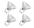 CTKcom 5W LED GU10 Spotlight Light Bulbs,120V Dimmable 3000K Warm Light, Glass Cover,50W GU10 Halogen Bulbs Equivalent, 450LM Ultra Bright LED Spot Light for Kitchen, Living Room, Bedroom(Pack of 4)