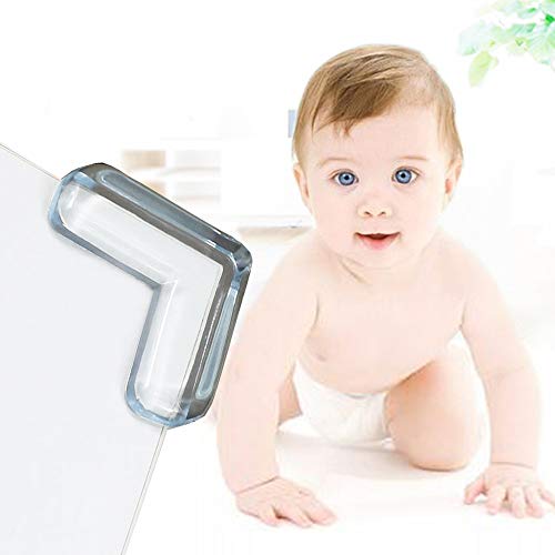 Image of Safety Corner Protectors Guards, 20pcs Baby Proofing Safety Corner Clear Furniture Table Corner Protection, Kids Soft Table Corner Protectors for Child for Furniture Against Sharp Corners