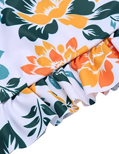 Image of Arshiner Girls Bikini Beach Swimwear 2 Piece Swimsuits Floral Printing Bathing Suits