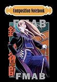  Composition Notebook: Olivier Mira Armstrong Full-metal alchemist brotherhood Hagane no Renkinjutsushi Retro Colour Stripe  Gift  Anime T- ... Page Blank Lined Paperback Journal/Notebook