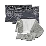 RISEN Israeli Bandage Vacuum Sterile Compression Bandages for First Aid Emergency Battle Wound Dressing Self-Rescue, 6 Inch, 2 Pack