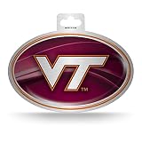 Rico Industries NCAA Virginia Tech Hokies Metallic Oval Sticker