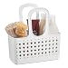 InterDesign Orbz Bathroom Shower Tote for Shampoo, Cosmetics, Beauty Products - Small, White