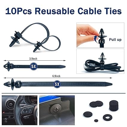 Miniatura 3 de Juego de 635 clips de retención de automóvil, kit surtido de sujetadores de plástico con removedor de clips de plástico para Toyota GM Ford Honda