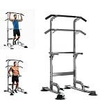 Pull Up Bar for Home - Heavy Duty Carbon Steel, 6-Level Height Adjustable (69-85Inches), No-Slip Grip, Stable Base, Full-Body Workout (Back, Abs, Chest), Easy Assembly & Space-Saving