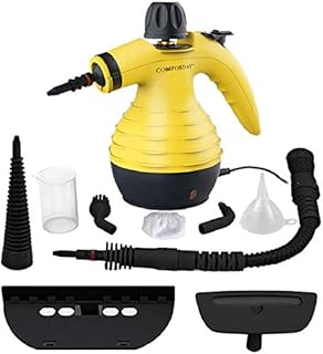 Comforday Multi-Purpose Handheld Pressurized Steam Cleaner with 9-Piece Accessories for Stain Removal, Carpets