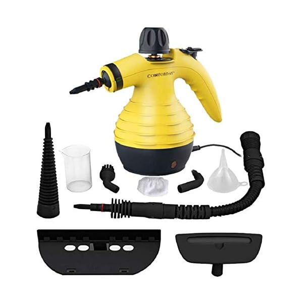 Comforday-Multiusos-Limpiador-a-Vapor-Vaporizador-Limpia-Portatil-con-9-Accesorios-Quitamanchas-para-PavimenaAlfombras-Asientos-de-Coche-Mucho-Mas