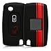 kwmobile Accessoire clé de Voiture Compatible avec Peugeot Citroen Clef de Voiture 2-Bouton - Coque de Protection étui Souple en Silicone - Rouge-Noir