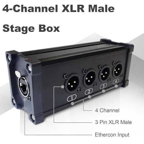 Extensor de cable Ethercon de 4 canales XLR de 3 pines para estudio 6