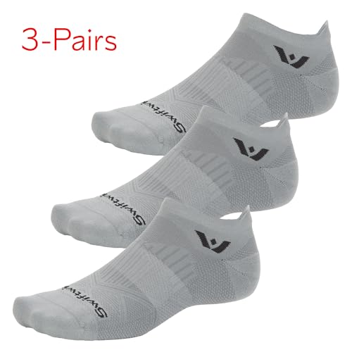 Image of Swiftwick- ASPIRE (3 Pairs) No-Show Running Socks, Cycling Socks, Compression Fit