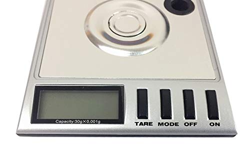 Electronic Multifunctional Weighing Scale,30g x 0.001g Precision Portable Jewelry Scale Diamond Gold Gram LCD Digital Balance Weight Accurate Measurement Scal (One Color)