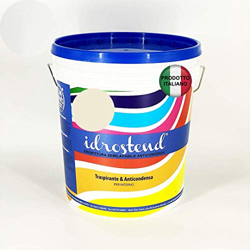 IDROSTEND Pittura Traspirante Idropittura Opaca Interni Semilavabile ALTA COPERTURA (5