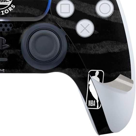 Skinit Decal Gaming Skin Compatible with PS5 Slim Digital Edition Bundle - Officially Licensed NBA Golden State Warriors Black Animal Print Design