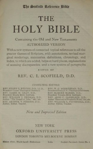 The Scofield Reference Bible: The Holy Bible [Unknown] B000HJHQG0 Book Cover