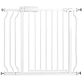 【Ancho】 Barrera de seguridad se puede ajustar fácilmente a un ancho de 74 a 98 cm y tiene una altura de 80 cm para que quepa en la mayoría de las aberturas de las puertas. Sin embargo, mida el ancho disponible antes de comprar para garantizar el ajuste correcto.