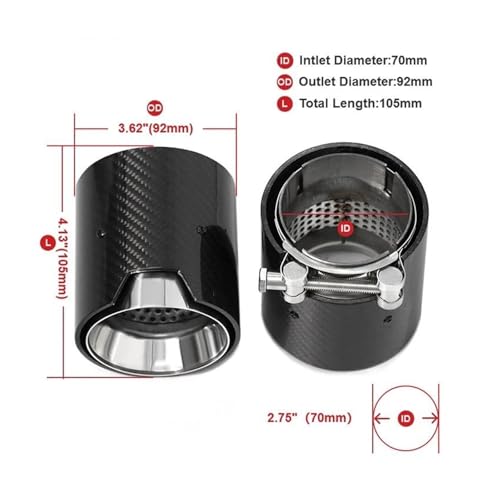 Embout pot d'échappement carbone pour rénover le style des modèles M2 M3 M4 F80 F87 - 7