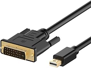 Rankie Mini DisplayPort (Mini DP) to DVI Cable, Thunderbolt Port Compatible, 1080P Full HD, 1.8m, Black