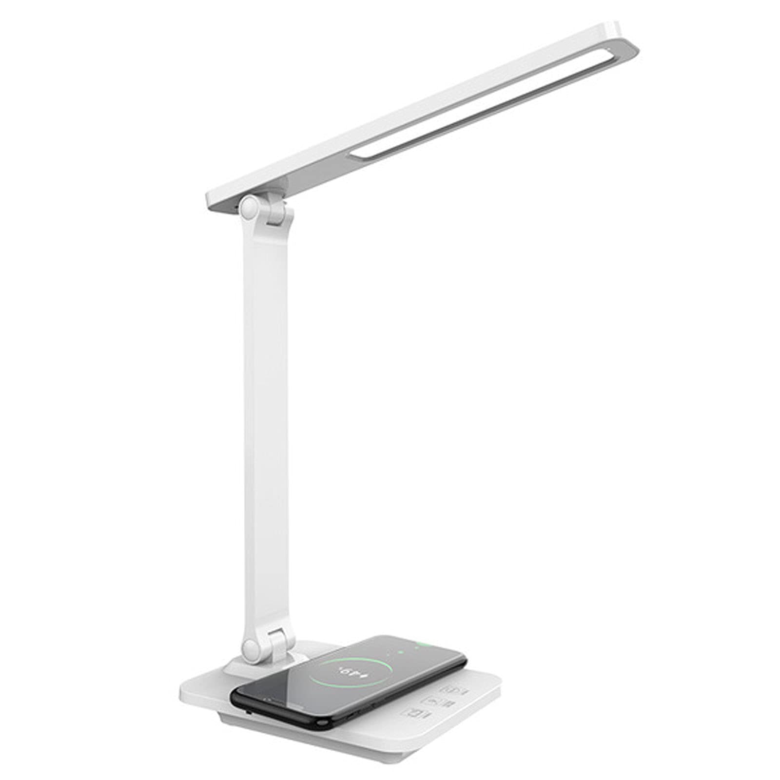 Lampa Biurkowa Led Przyciągające Wzrok Lampy Stołowe Z ładowaniem Usb, Wbudowaną ładowarką Bezprzewodową, 3 Poziomy Temperatury Barwowej Do Biura Domowego/Użytku Domowego/Nauki/Odczytu