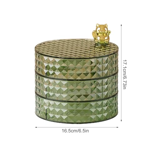 Boîte de rangement rotative pour collations et apéritifs à compartiments - 3