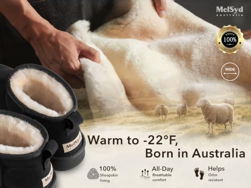 Image of 100% Sheepskin Mini Boots with Arch Support Options: Warm to -22F