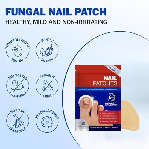 Image of Advanced Fungal Nail Patch Treatment - Powerful Antifungal Solution | Targets Nail Fungus at the Root | Easy-to-Use Patch for Toenail & Fingernail (Pack Of 1)