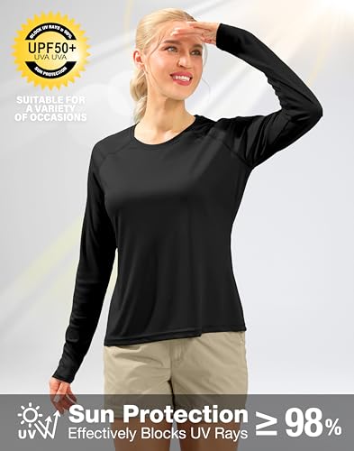 Image of UPF 50+ Sun Shirt for Women Long Sleeve Quick Dry UV Protection Hiking Top