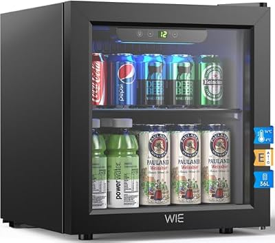 WIE Nevera para Bebidas 36L con Puerta de Cristal