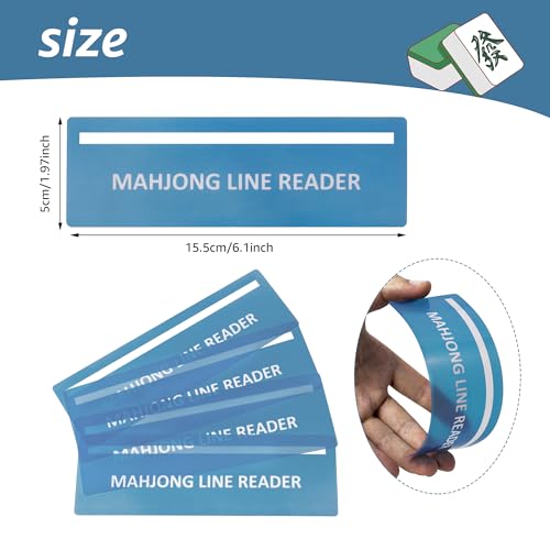 Mahjong Cards Line Readers 4-Piece Set, 7.5 x 2.76 Inches miniatura 3