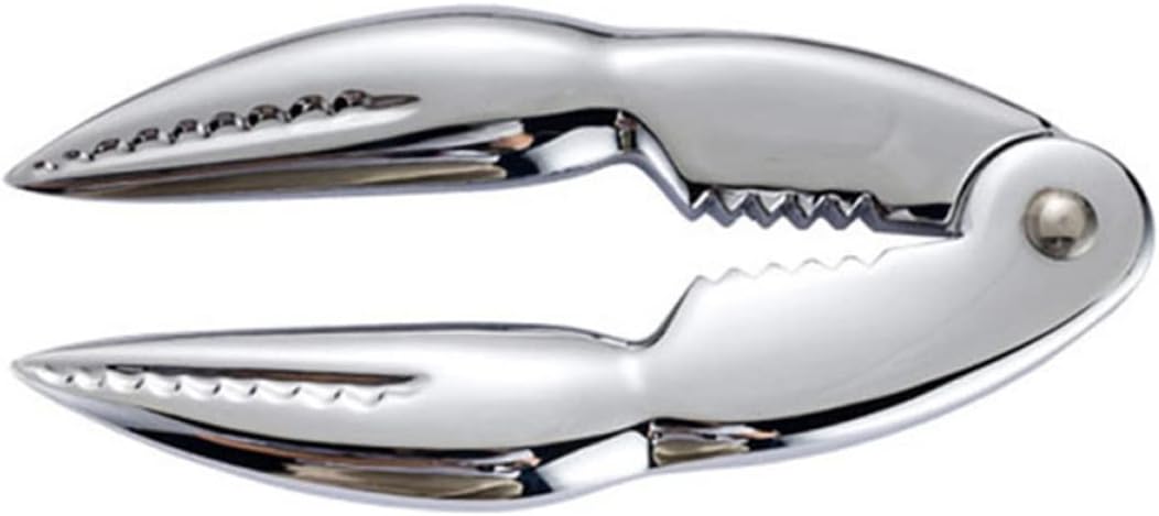 KICHOUSE 1pc Alloy Crab Pincers Lobster Crackers Sturdy Seafood Tool for Easy Shellfish Peeling Kitchen Gadget for Home Restaurant Use for Nuts Seafood Silver
