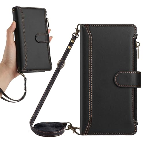 ���d�� �X�}�z�P�[�X xperia 1 viii �p�̃P�[�X �ϏՌ� �J�o�[ TPU&PU���U�[ ���|�� �V�����_�[ �X�g���b�v�t�� �X�^���h�@�\ �X�g���b�v�z�[���t�� �J�[�h���[[ay-nx2496][�u���b�N]