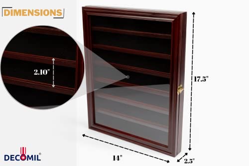 Decomil- Military Challenge Coin Holder Cabinet With Lockable Door #TOP4